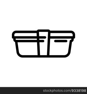 lunch box glass food line icon vector. lunch box glass food sign. isolated contour symbol black illustration. lunch box glass food line icon vector illustration