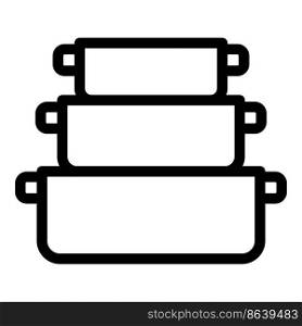 Lunch box icon outline vector. Snack pack. Food bag. Lunch box icon outline vector. Snack pack