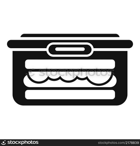 Lunch box icon simple vector. Healthy meal. School food. Lunch box icon simple vector. Healthy meal