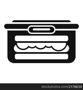 Lunch box icon simple vector. Healthy meal. School food. Lunch box icon simple vector. Healthy meal