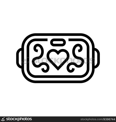 lunch box kids healthy line icon vector. lunch box kids healthy sign. isolated contour symbol black illustration. lunch box kids healthy line icon vector illustration