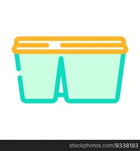 lunch box plastic food color icon vector. lunch box plastic food sign. isolated symbol illustration. lunch box plastic food color icon vector illustration
