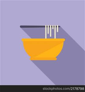 Lunch pasta icon flat vector. Healthy food. Snack dining. Lunch pasta icon flat vector. Healthy food