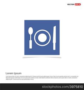 Lunch time icon - Blue photo Frame