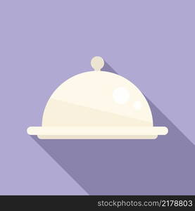 Lunch tray icon flat vector. Dinner meal. Food cafe. Lunch tray icon flat vector. Dinner meal