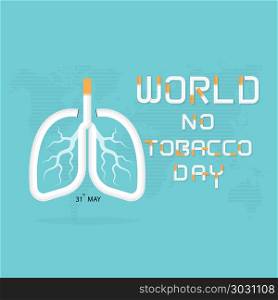 Lung and cigarette icon with Stop Smoking vector logo design tem. Lung and cigarette icon with Stop Smoking vector logo design template.May 31st World no tobacco day concept.No Smoking Day.No Tobacco Day Awareness Idea Campaign.Vector illustration.