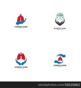lung health and care logo template,emblem,design concept,creative symbol,icon,vector illustration.