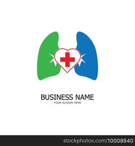 lung health care logo icon vector illustration design
