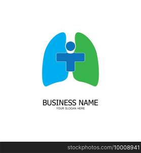 lung health care logo icon vector illustration design