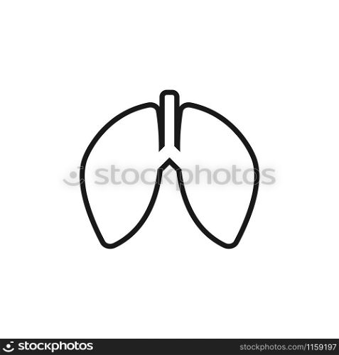 Lung icon design template vector isolated illustration. Lung icon design template vector isolated