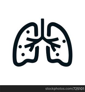 lung icon vector logo template