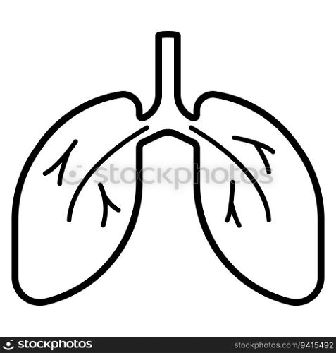 lung icon vector template illustration logo design