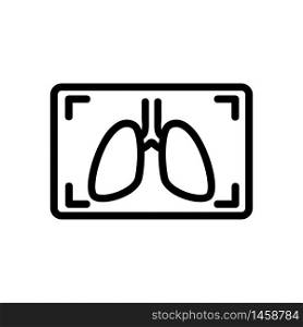 lung scanner icon vector. lung scanner sign. isolated contour symbol illustration. lung scanner icon vector outline illustration