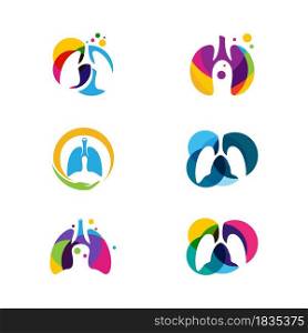 Lung Vector icon for medical design illustration Template