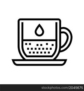 lungo coffee line icon vector. lungo coffee sign. isolated contour symbol black illustration. lungo coffee line icon vector illustration