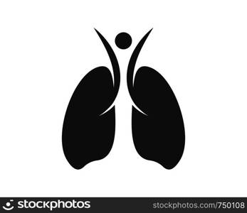 lungs care logo icon vector illustration design template