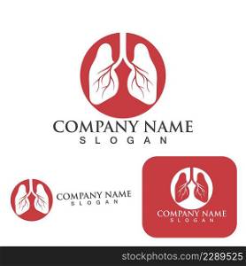 Lungs Care Logo Template Design Vector, Lungs health Design Concept,Creative, Icon - Vector
