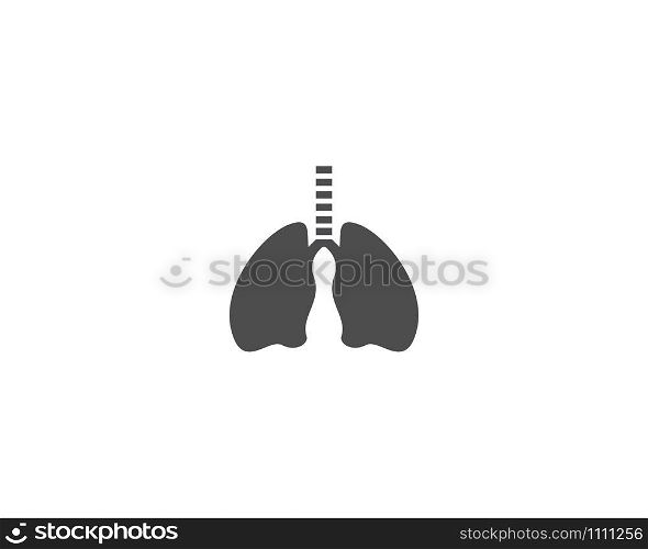 Lungs care logo vector template