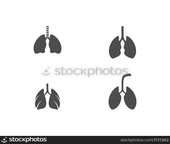 Lungs care logo vector template