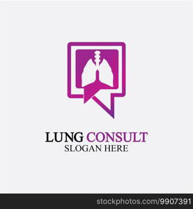 Lungs Consult Logo designs vector, Lungs Forum logo template, Lungs Care icon.