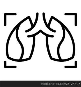 Lungs fluorography icon outline vector. Patient xray. Cancer chest. Lungs fluorography icon outline vector. Patient xray