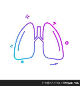 Lungs icon design vector