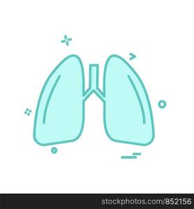 Lungs icon design vector
