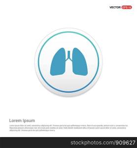 Lungs icon Hexa White Background icon template - Free vector icon