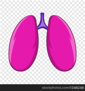 Lungs icon in cartoon style isolated on background for any web design . Lungs icon, cartoon style