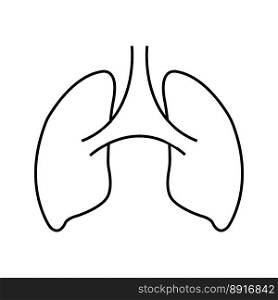 lungs icon logo vector design template