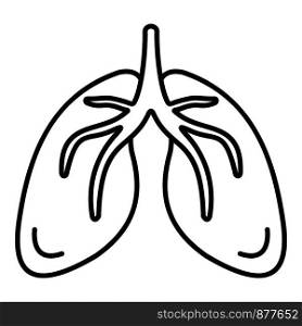 Lungs icon. Outline lungs vector icon for web design isolated on white background. Lungs icon, outline style