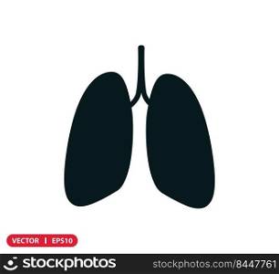 Lungs icon vector flat style illustration
