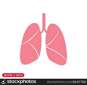 Lungs icon vector logo design template