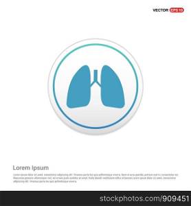 lungs, icon, - white circle button