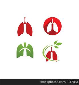 Lungs illustration vector template design 
