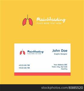 Lungs logo Design with business card template. Elegant corporate identity. - Vector