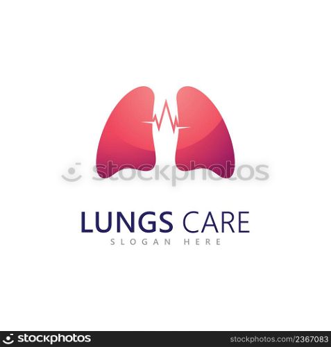 lungs logo icon vector illustration design