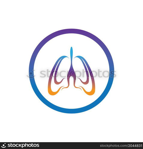 lungs logo illustration design template vector