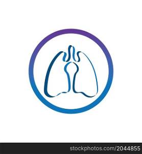 lungs logo illustration design template vector