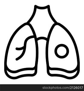Lungs mri image icon outline vector. Xray machine. Anatomy body. Lungs mri image icon outline vector. Xray machine