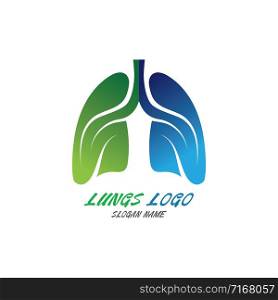 Lungs Organ Logo medical health design template vector