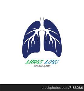 Lungs Organ Logo medical health design template vector
