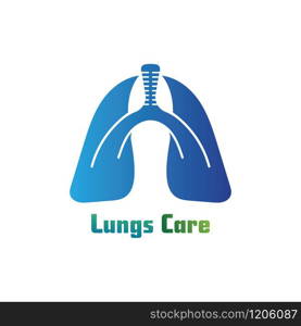 Lungs Organ medical clinic health vector logo design template