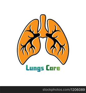 Lungs Organ medical clinic health vector logo design template