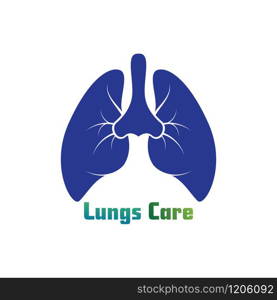 Lungs Organ medical clinic health vector logo design template