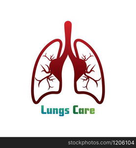 Lungs Organ medical clinic health vector logo design template