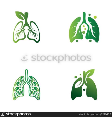 Lungs Organ medical clinic health vector logo design template