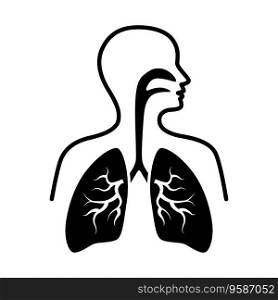 Lungs organs human icon vector on trendy design