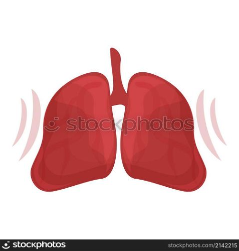 Lungs pain icon cartoon vector. Panic attack. Nervous stress. Lungs pain icon cartoon vector. Panic attack