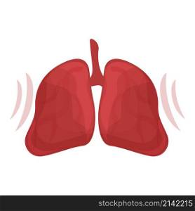 Lungs pain icon cartoon vector. Panic attack. Nervous stress. Lungs pain icon cartoon vector. Panic attack